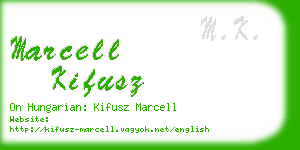 marcell kifusz business card